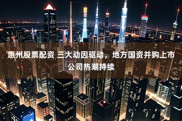 惠州股票配资 三大动因驱动，地方国资并购上市公司热潮持续